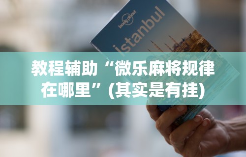 教程辅助“微乐麻将规律在哪里”(其实是有挂)