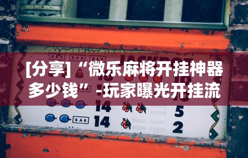 [分享]“微乐麻将开挂神器多少钱”-玩家曝光开挂流程