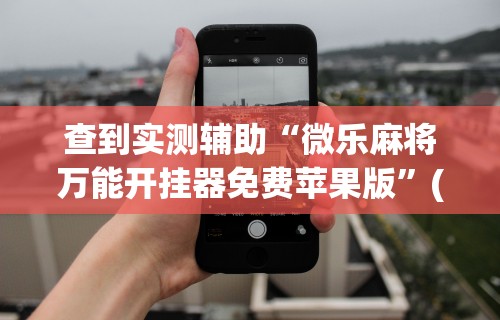 查到实测辅助“微乐麻将万能开挂器免费苹果版”(详细透视教程)