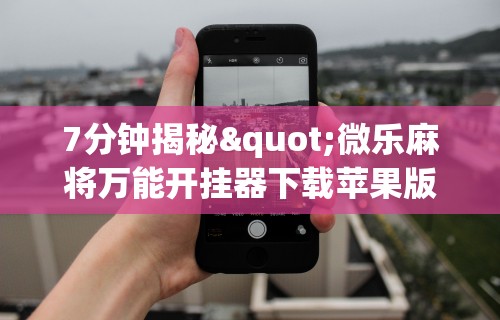 7分钟揭秘"微乐麻将万能开挂器下载苹果版”详细透视辅助教程官方正版下载