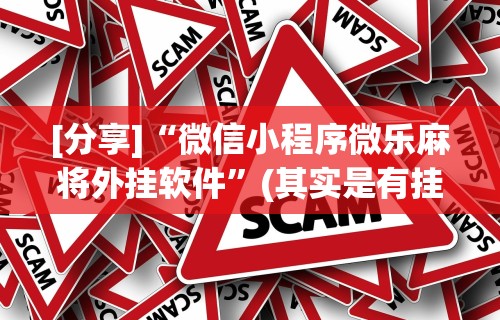 [分享]“微信小程序微乐麻将外挂软件”(其实是有挂)