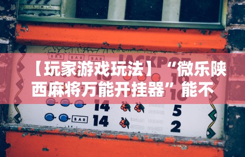 【玩家游戏玩法】“微乐陕西麻将万能开挂器”能不能开挂!