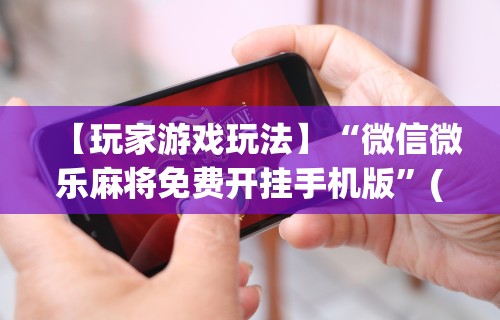 【玩家游戏玩法】“微信微乐麻将免费开挂手机版”(原来确实是有挂) 