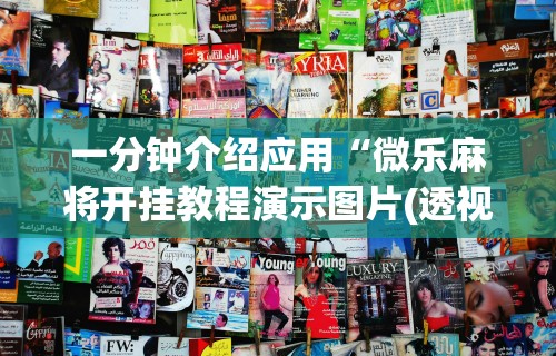 一分钟介绍应用“微乐麻将开挂教程演示图片(透视挂真的假的)