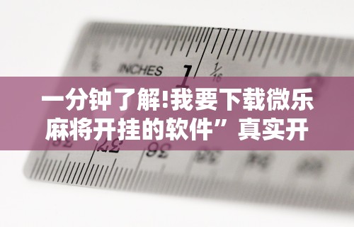 一分钟了解!我要下载微乐麻将开挂的软件”真实开挂技巧分享