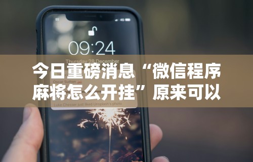 今日重磅消息“微信程序麻将怎么开挂”原来可以开挂