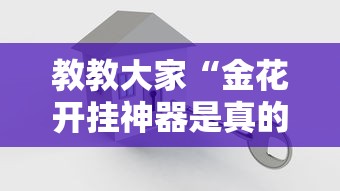 教教大家“金花开挂神器是真的吗”详细开挂安装教程