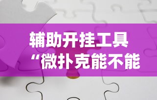 辅助开挂工具“微扑克能不能透视辅助[分享装挂详细步骤]